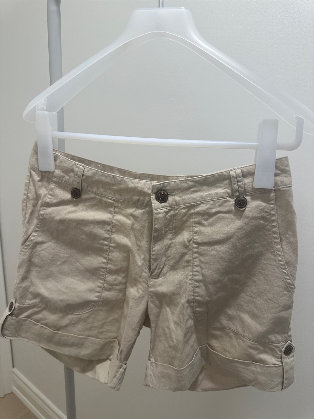 Patagonia Casual Lightweight Beige Linen-Blend Shorts